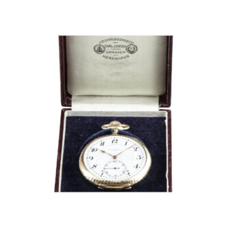 Swiss 18k gold open faced anchor chronometer Circa 1890