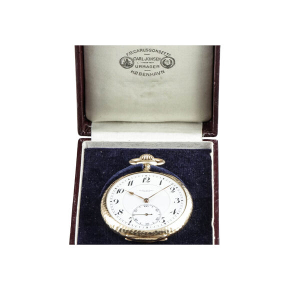 Swiss 18k gold open faced anchor chronometer Circa 1890 Swiss 18k gold open faced anchor chronometer Circa 1890
