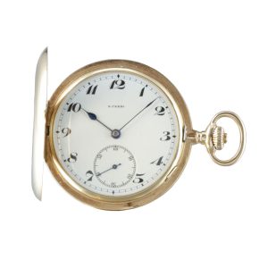 Swiss gold full hunter 'Extra' anchor chronometer Circa 1900