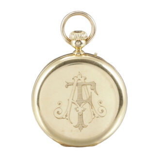 French 18k gold open faced anchor chronometer Circa 1865