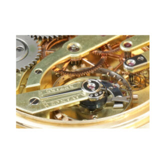 French 18k gold open faced anchor chronometer Circa 1865