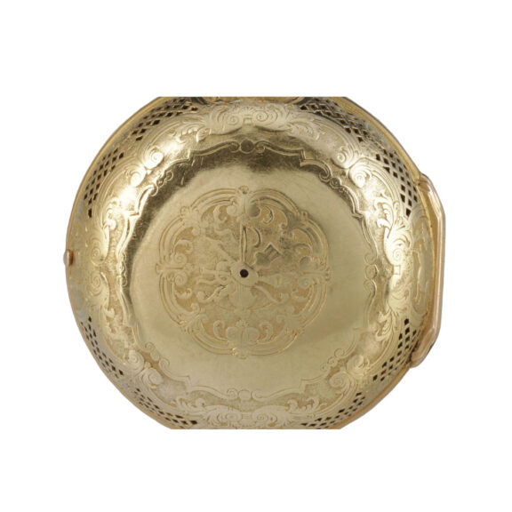 French 20 carat gold repeating à toc et à tac verge Circa 1734 French 20 carat gold repeating à toc et à tac verge Circa 1734