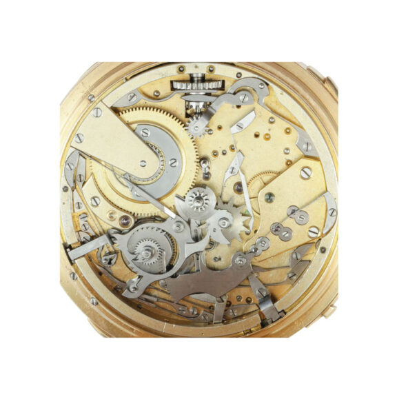 Swiss gold hunting cased quarter repeating lever Circa 1850 Swiss gold hunting cased quarter repeating lever Circa 1850