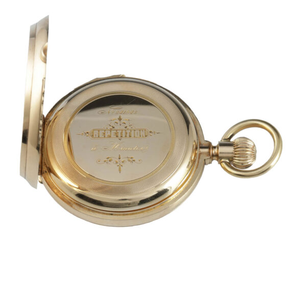 Swiss 14k gold minute repeating full hunter wacth Circa 1890 Swiss 14k gold minute repeating full hunter wacth Circa 1890