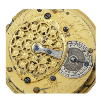 French gold and diamond set repoussé repeater Circa 1730