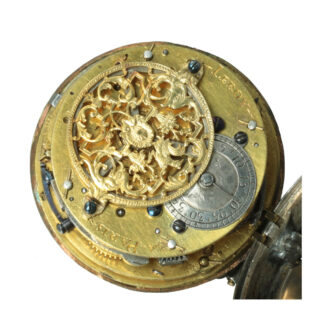 Magnificent French silver onion quarter repeater Circa 1715 Magnificent French silver onion quarter repeater Circa 1715