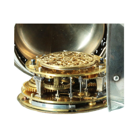 Magnificent French silver onion quarter repeater Circa 1715 Magnificent French silver onion quarter repeater Circa 1715