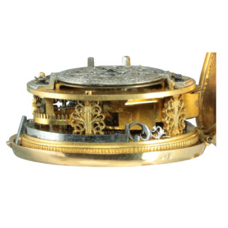 Exquisite Dutch 20 carat gold repoussé verge watch Circa 1725 Exquisite Dutch 20 carat gold repoussé verge watch Circa 1725