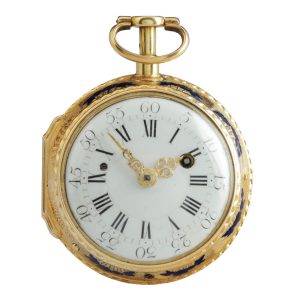 Very rare French gold and enamel quarter repeater Circa 1760