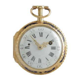 Very rare French gold and enamel quarter repeater Circa 1760 Very rare French gold and enamel quarter repeater Circa 1760