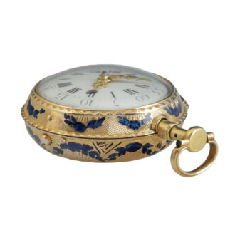 Very rare French gold and enamel quarter repeater Circa 1760 Very rare French gold and enamel quarter repeater Circa 1760
