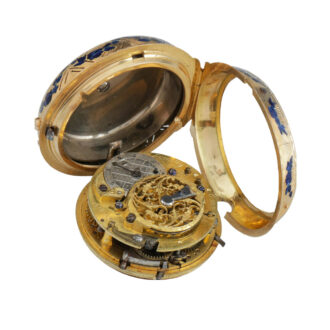 Very rare French gold and enamel quarter repeater Circa 1760 Very rare French gold and enamel quarter repeater Circa 1760