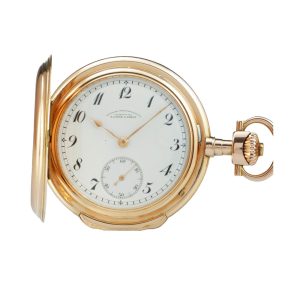 German 14 carat gold hunting cased pocket watch Circa 1913