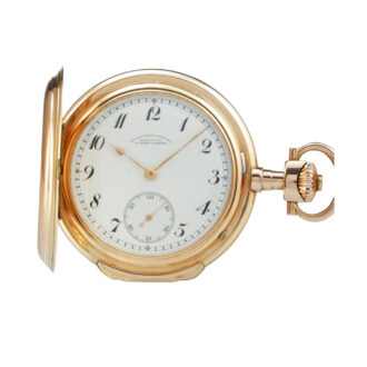 German 14 carat gold hunting cased pocket watch Circa 1913 German 14 carat gold hunting cased pocket watch Circa 1913