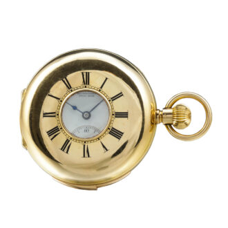 Swiss 18 carat gold minute repeating half hunter Circa 1890 Swiss 18 carat gold minute repeating half hunter Circa 1890
