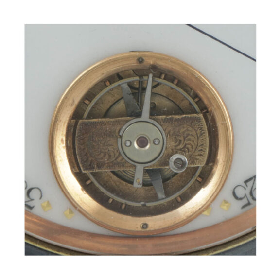 Rare Swiss iron 8 day lever with visible balance Circa 1900 Rare Swiss iron 8 day lever with visible balance Circa 1900
