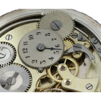 Swiss silver Art Noveau watch with alarm clock Circa 1900 Swiss silver Art Noveau watch with alarm clock Circa 1900