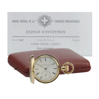 Swiss 18 carat gold hunting cased precision watch Circa 1875 Swiss 18 carat gold hunting cased precision watch Circa 1875