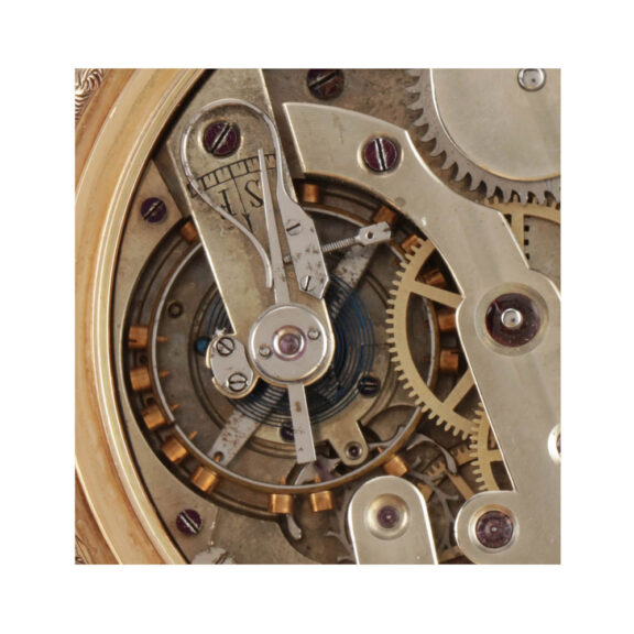 Fine Swiss gold hunting cased anchor chronometer Circa 1900 Fine Swiss gold hunting cased anchor chronometer Circa 1900