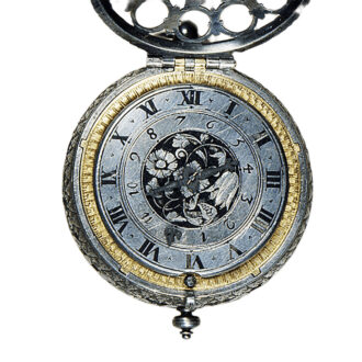 French silver hour-striking pocket watch with alarm Circa 1665