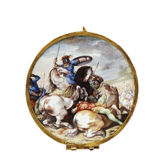 Unique Dutch gold enamel watch of museum quality Circa 1645