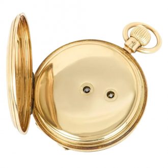 English Gold Keyless Fusee Lever Pocket Watch Circa 1905