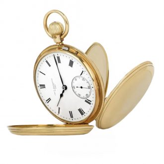 English Gold Keyless Fusee Lever Pocket Watch Circa 1905