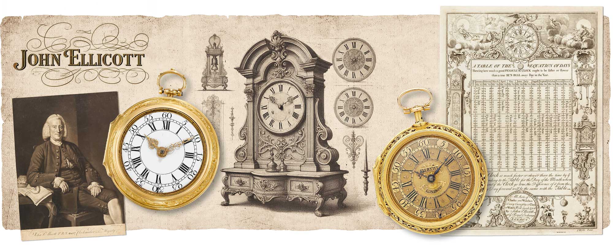 Pocket watches from English clock and watchmaker John Ellicott