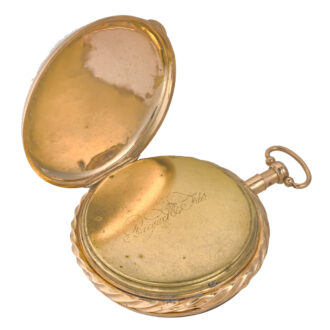 Open back gold quarter repeating French automaton Circa 1820