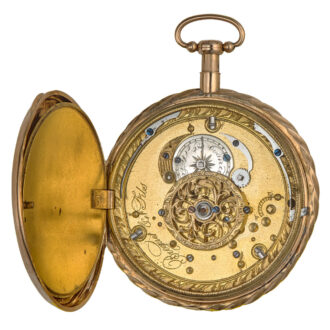 Open back gold quarter repeating French automaton Circa 1820