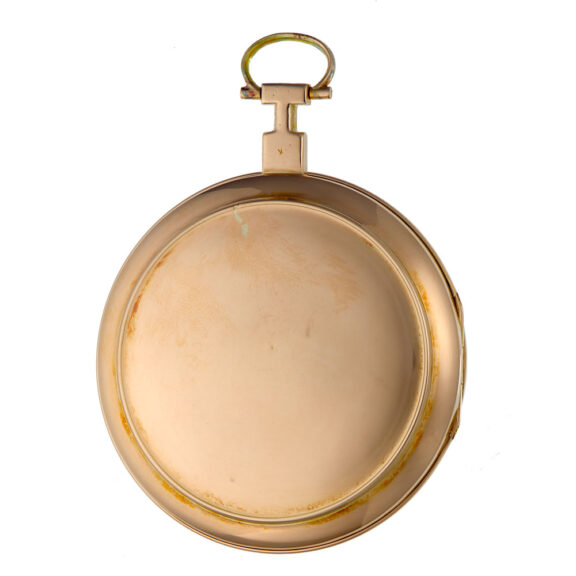 Back calendar watch with rare central winding Circa 1795 Back calendar watch with rare central winding Circa 1795
