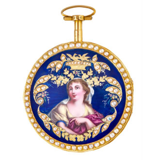 Exquisite Swiss gold and enamel verge watch Circa 1785