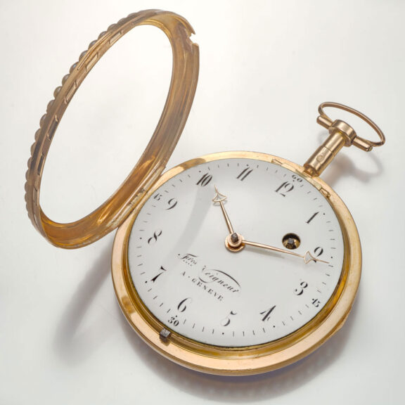 Exquisite Swiss gold and enamel verge watch Circa 1785 Exquisite Swiss gold and enamel verge watch Circa 1785