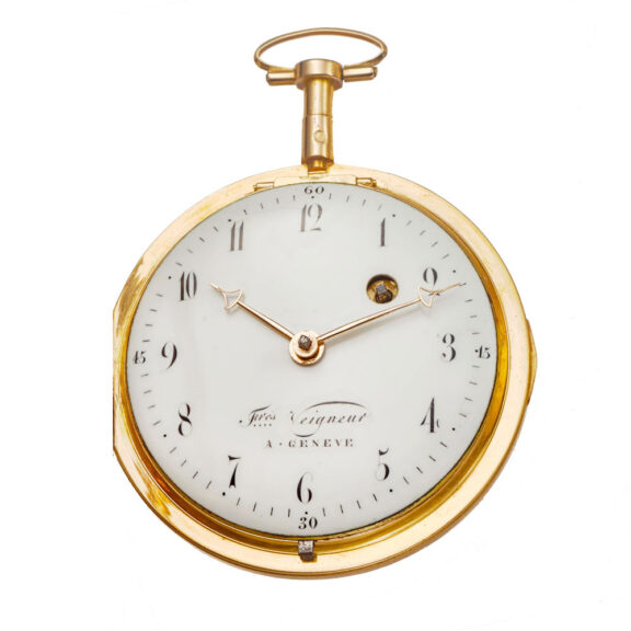 Exquisite Swiss gold and enamel verge watch Circa 1785 Exquisite Swiss gold and enamel verge watch Circa 1785
