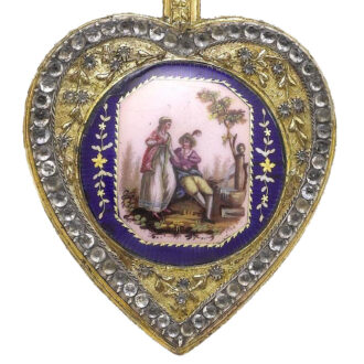 Swiss gilt-metal pocket watch with chatelaine Circa 1820