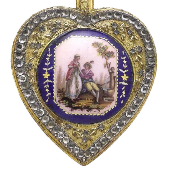 Swiss gilt-metal pocket watch with chatelaine Circa 1820 Swiss gilt-metal pocket watch with chatelaine Circa 1820