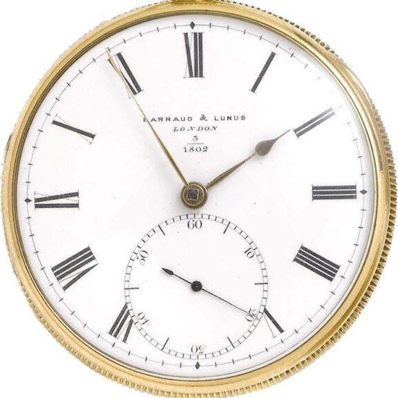 English gold watch with removable stem-winding key Circa 1888 English gold watch with removable stem-winding key Circa 1888
