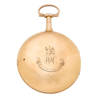 English gold pair cased duplex pocket watch Circa 1805 English gold pair cased duplex pocket watch Circa 1805