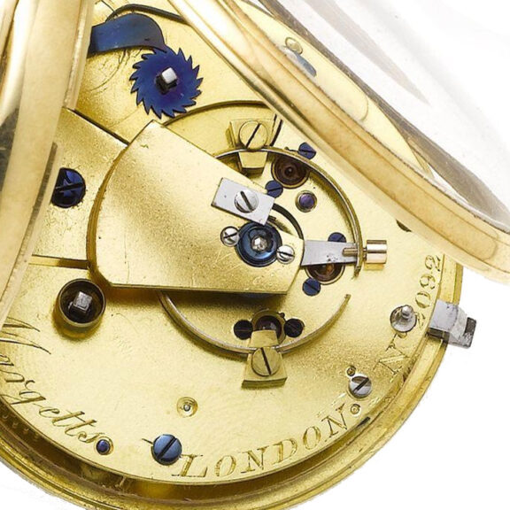English watch with free sprung chronometer escapement Circa 1795 English watch with free sprung chronometer escapement Circa 1795