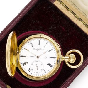 Austrian 18 carat gold chronograph pocket watch Circa 1890