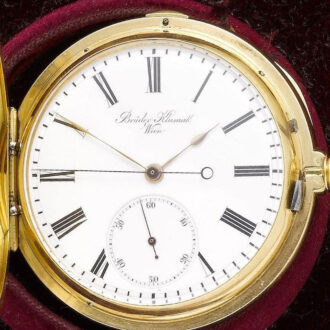 Austrian 18 carat gold chronograph pocket watch Circa 1890