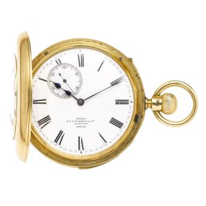 English 18K gold five-minute repeating lever Circa 1882