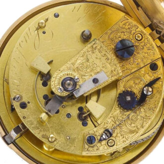English 18K gold open faced chronometer watch Circa 1803