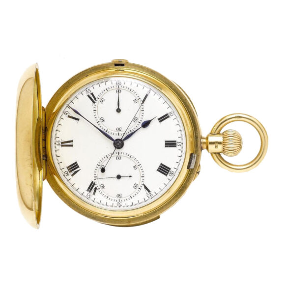 English gold minute repeater with chronograph Circa 1898
