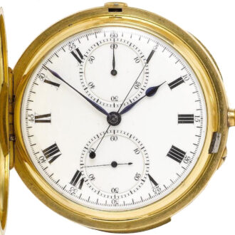 English gold minute repeater with chronograph Circa 1898