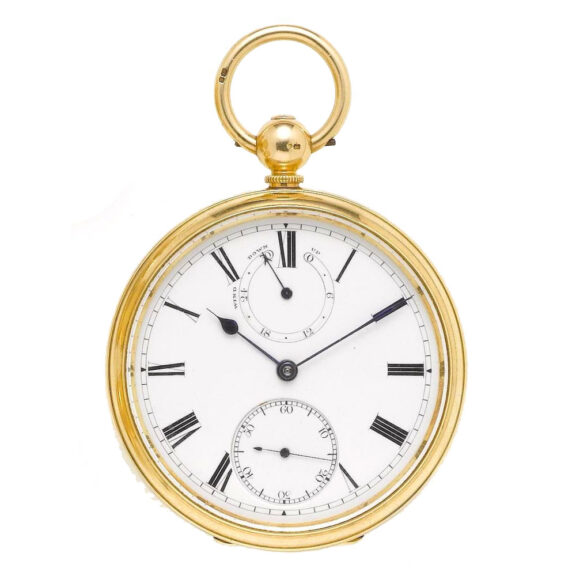 English gold watch with 30-hour power reserve Circa1883 English gold watch with 30-hour power reserve Circa1883