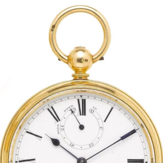 English gold watch with 30-hour power reserve Circa1883 English gold watch with 30-hour power reserve Circa1883