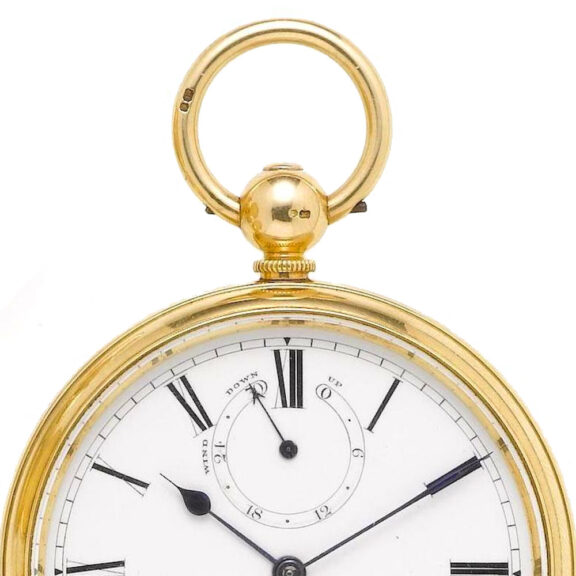 English gold watch with 30-hour power reserve Circa1883 English gold watch with 30-hour power reserve Circa1883