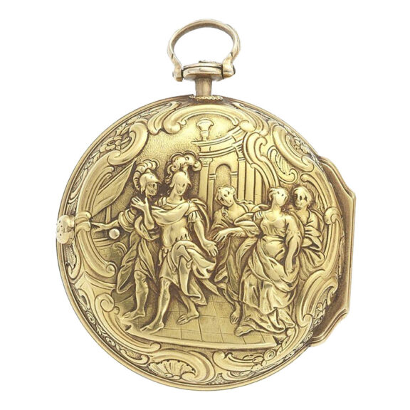 English verge pocket watch in gold pair cases Circa 1767