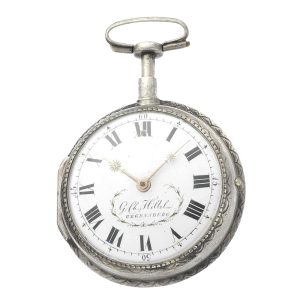 German silver quarter repeating pocket watch Circa 1800